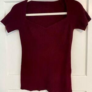 Elegant Burgundy Women's Top